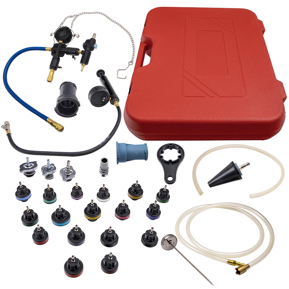 Radiator Pressure Tester - 28-delige universele radiateur-druktester vacuümtype koelsysteem gereedschapsset