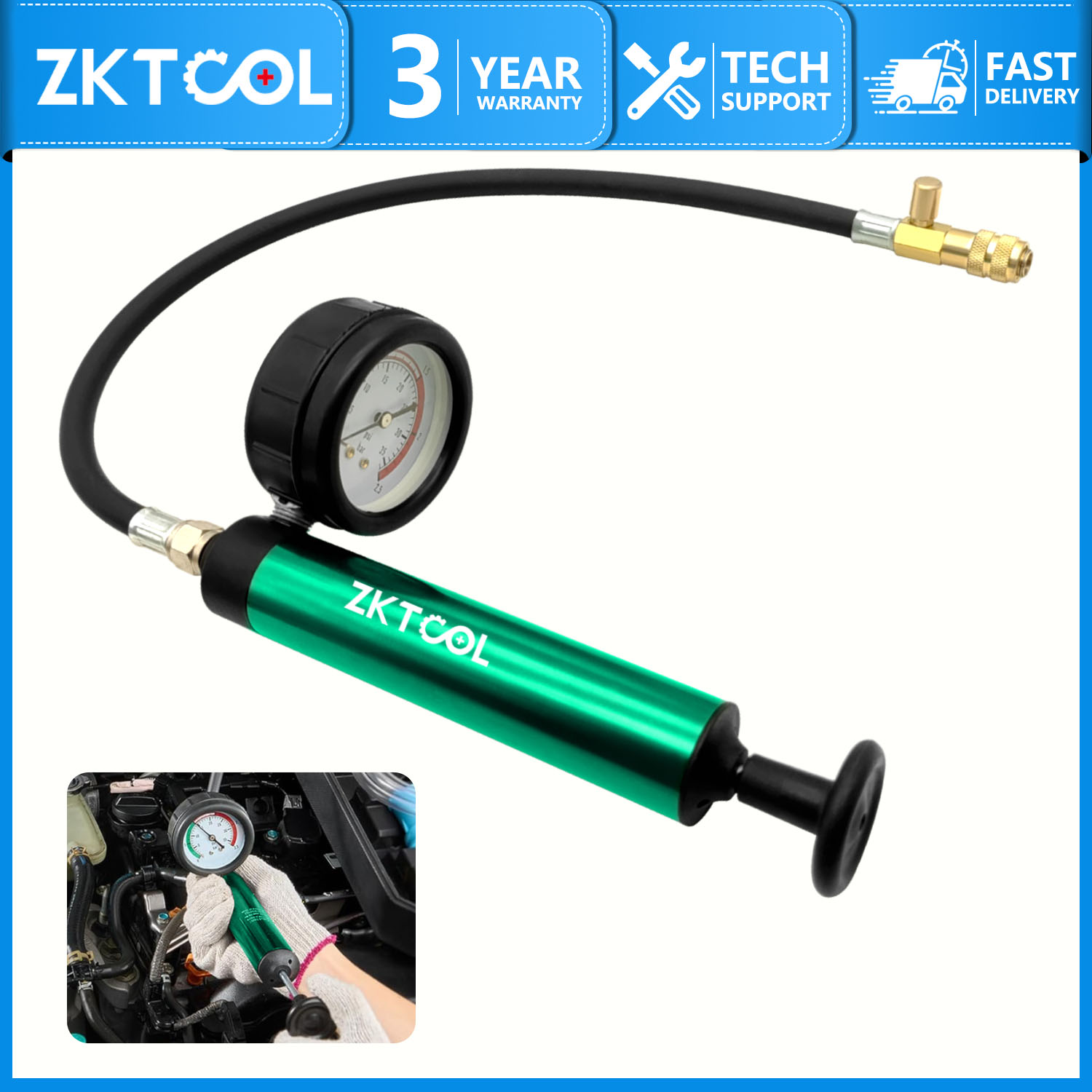 Radiator Pressure Tester - Aluminium auto koelsysteem radiator druktestgereedschap, druktesterkit,