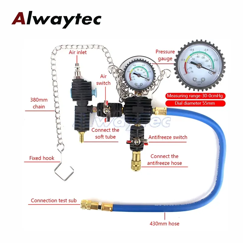 Drukmeter voor auto watertank, - Radiator Pressure Tester recensie en prijs